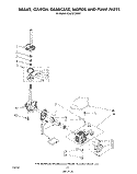BRAKE, CLUTCH, GEARCASE, MOTOR AND PUMP Diagram and Parts List for 9CA2781XSW1  Whirlpool Washer
