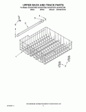 UPPER RACK AND TRACK PARTS Diagram and Parts List for DU1010XTXT0  Whirlpool Dishwasher