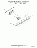 CONTROL PANEL AND LATCH PARTS Diagram and Parts List for KUDS30SXBL2  KitchenAid Dishwasher