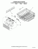 LOWER RACK PARTS Diagram and Parts List for GU3000XTXQ3  Whirlpool Dishwasher