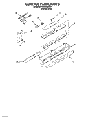 CONTROL PANEL PARTS Diagram and Parts List for KSSP36QMS01  KitchenAid Refrigerator