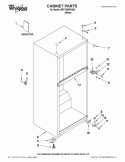 CABINET PARTS Diagram and Parts List for W5TYDWFXQ00  Whirlpool Refrigerator