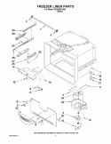 FREEZER LINER PARTS Diagram and Parts List for GX2SHBXVB04  Whirlpool Refrigerator