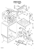 LINER Diagram and Parts List for RT18HDXJW01  Roper Refrigerator