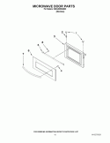 MICROWAVE DOOR PARTS Diagram and Parts List for KEHU309SSS03  KitchenAid Microwave Oven Combo