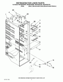 REFRIGERATOR LINER PARTS Diagram and Parts List for WSF26C3EXB01  Whirlpool Refrigerator