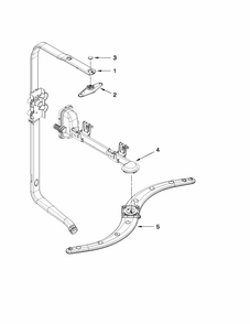 Upper Wash And Rinse Parts Diagram and Parts List for 66513259K113  Kenmore Dishwasher