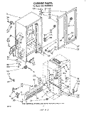 CABINET Diagram and Parts List for EHD192XKWR0  Whirlpool Refrigerator