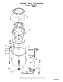 BASKET AND TUB PARTS Diagram and Parts List for WTW4900AW0  Whirlpool Washer