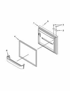 Freezer Door Parts Diagram and Parts List for 59669313010  Kenmore Refrigerator