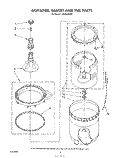 AGITATOR, BASKET AND TUB Diagram and Parts List for LA5300XSW0  Whirlpool Washer
