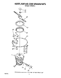 HEATER, PUMP AND LOWER SPRAY ARM Diagram and Parts List for DU9700XR2  Whirlpool Dishwasher