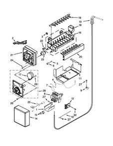 Icemaker Parts Diagram and Parts List for KBSD606ESS00  KitchenAid Refrigerator