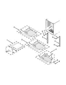 Shelf Parts Diagram and Parts List for KUWR304CSS00  KitchenAid Cooler
