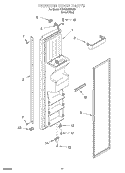 FREEZER DOOR Diagram and Parts List for KSRS25IHBU02  KitchenAid Refrigerator
