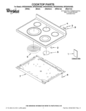 COOKTOP PARTS Diagram and Parts List for WFE540H0AS0  Whirlpool Range