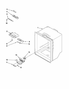 Refrigerator Liner Parts Diagram and Parts List for 59679529015  Kenmore Refrigerator