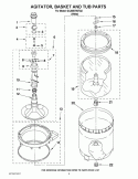 AGITATOR, BASKET AND TUB PARTS Diagram and Parts List for GCAM2792TQ3  Whirlpool Washer