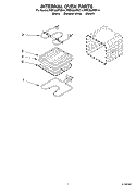 INTERNAL OVEN PARTS Diagram and Parts List for RBD306PDB14  Whirlpool Wall Oven
