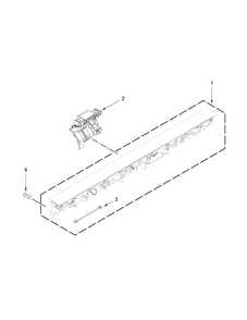 Control Panel And Latch Parts Diagram and Parts List for KDTM384ESS0  KitchenAid Dishwasher