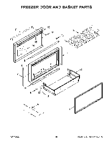 Freezer Door And Basket Parts Diagram and Parts List for KBFN502EBS05  KitchenAid Refrigerator