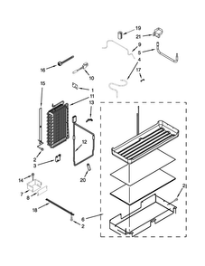 Lower Unit And Tube Parts Diagram and Parts List for KBSD508ESS00  KitchenAid Refrigerator