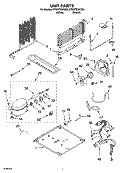 UNIT PARTS Diagram and Parts List for ET8WTEXKT03  Whirlpool Refrigerator