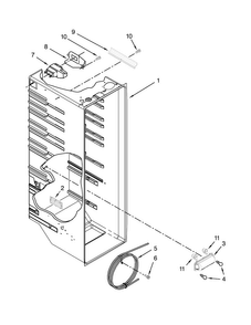 Refrigerator Liner Parts Diagram and Parts List for 10650022211  Kenmore Refrigerator