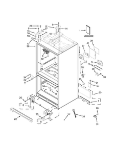 Cabinet Parts Diagram and Parts List for WRF990SLAM01  Whirlpool Refrigerator