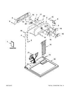 Part Location Diagram of W10565795 Whirlpool HARNS-WIRE