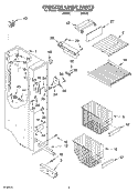 FREEZER LINER PARTS Diagram and Parts List for GD5PHAXLQ01  Whirlpool Refrigerator