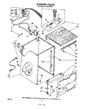 CABINET Diagram and Parts List for SHF5584P1  Whirlpool Dishwasher