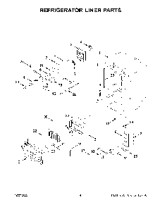 Refrigerator Liner Parts Diagram and Parts List for KRFC704FPS06  KitchenAid Refrigerator