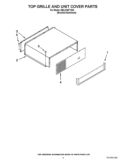 TOP GRILLE AND UNIT COVER PARTS Diagram and Parts List for KBLO36FTX05  KitchenAid Refrigerator