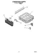 LOWER RACK PARTS, OPTIONAL PARTS (NOT INCLUDED) Diagram and Parts List for KUDJ02CRBS0  KitchenAid Dishwasher