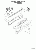 CONTROL PANEL PARTS Diagram and Parts List for WFW8400TE00  Whirlpool Washer