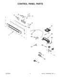 Part Location Diagram of W10517985 Whirlpool VENT, TRIM CONTROL PANEL