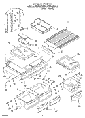 SHELF Diagram and Parts List for KTRP20MDWH05  Whirlpool Refrigerator