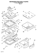 REFRIGERATOR SHELF Diagram and Parts List for 4KSRS27CHT01  KitchenAid Refrigerator