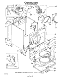 CABINET Diagram and Parts List for LG7001XPW0  Whirlpool Dryer