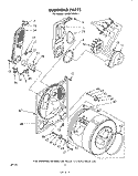 BULKHEAD Diagram and Parts List for LG5801XKW1  Whirlpool Dryer