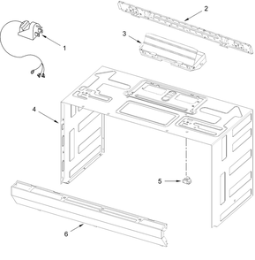 Cabinet And Installation Parts Diagram and Parts List for YMMMS4230PZ01  Whirlpool Microwave