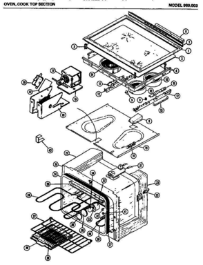 03 - OVEN Diagram and Parts List for 989003  Whirlpool Range