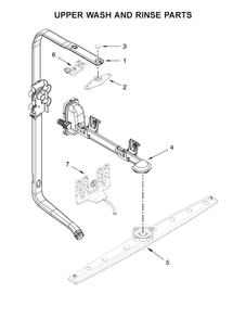 Upper Wash And Rinse Parts Diagram and Parts List for KDTE204EBL4  KitchenAid Dishwasher