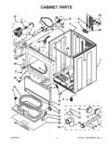 CABINET PARTS Diagram and Parts List for WED5500XW1  Whirlpool Dryer