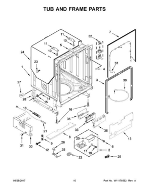 Part Location Diagram of W11368634 Whirlpool CNTRL-ELEC
