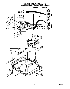 Machine Base Diagram and Parts List for 6MAL5143AW0  Whirlpool Washer