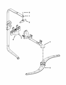 Upper Wash And Rinse Parts Diagram and Parts List for 66515693K211  Kenmore Dishwasher