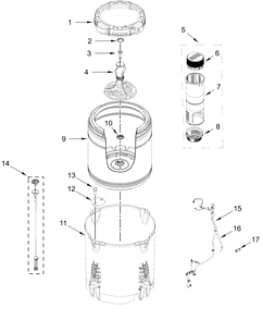 Part Location Diagram of W11636599 Whirlpool HOUSING