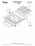 COOKTOP PARTS Diagram and Parts List for GFG474LVS1  Whirlpool Range